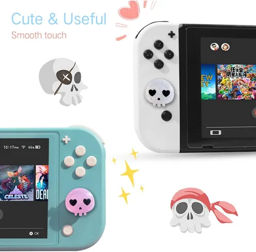 Vista 16 de PERFECTSIGHT Juego de 4 fundas para palanca de mando para Switch Lite/OLED, para Nintendo Switch, para Switch Lite/OLED, cubierta de botón analógica