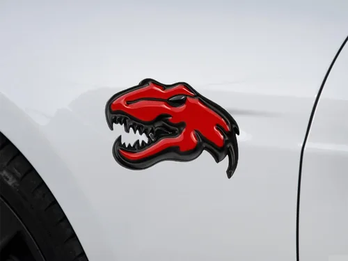 Vista 2 de Un par de emblema de metal de dinosaurio Redeye para Dodge RAM TRX 1500 2500 3500 Charger Challenger