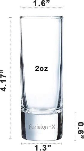 Vista 4 de Vasos de chupito transparentes de base pesada, juego de 12 vasos de 2 onzas de alto para whisky, tequila, vodka