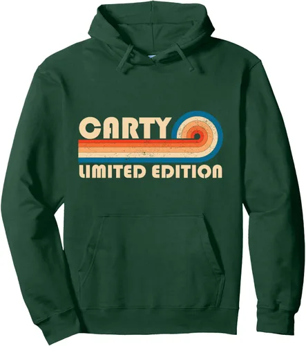 Vista 6 de CARTY - Sudadera con capucha retro de los años 80 y 90 para cumpleaños, Negro