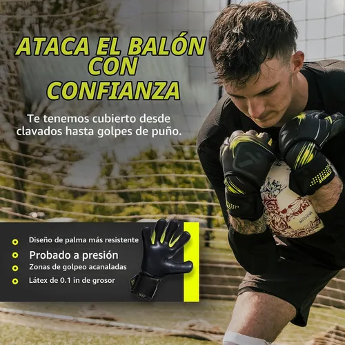 Vista 4 de Storelli Silencer Goalkeeper Gloves, with Removable Finger Spines, High-Impact Hand Protection, Soccer Accessories