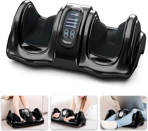 Vista 12 de ARLIME Masajeador de pies Shiatsu con control remoto, 4 modos de amasamiento profundo, masaje de piernas y tobillos y pantorrillas y pies para Blanco