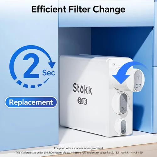 Vista 7 de Stokk Sistema de ósmosis inversa de 800 GPD, filtro de agua sin tanque
