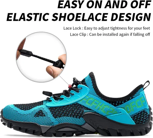 Vista 3 de SOBASO Zapatos de agua para mujer, secado rápido, senderismo, natación, playa, río, zapatos para pesca, deportes acuáticos, buceo, vela, viajes