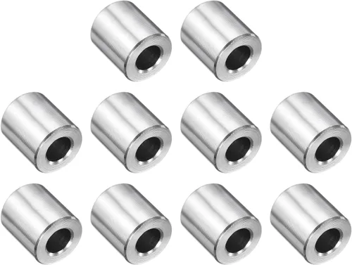 Vista 156 de uxcell 10 piezas de espaciador de acero inoxidable de 3/8" de diámetro interno x 3/4" de diámetro exterior x 1" de longitud, espaciador de rosca