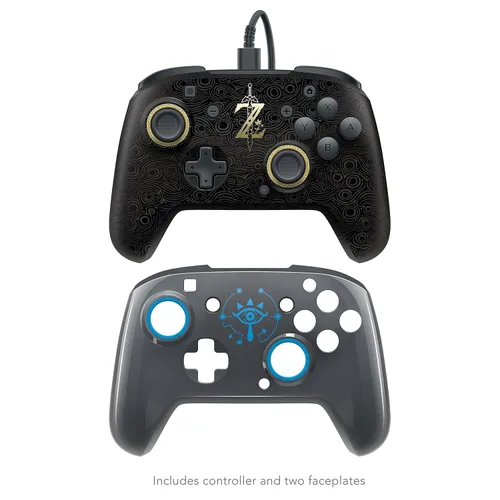 Vista 3 de PDP Gaming Zelda Wired Pro Controller Faceplate BlackGold - Nintendo Switch
