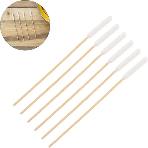 Vista 8 de Luxshiny 500pcs PET Ear Cleaning Cotton Swabs, Single-Ended Large Tip