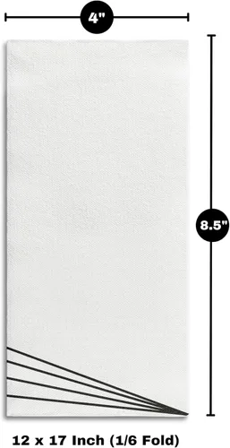 Vista 3 de Paquete de 50 toallas de mano de papel para invitados con sensación de lino, toallas de papel desechables súper absorbentes para baño, fiesta, bodas