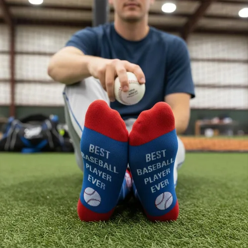 Vista 3 de Regalos de béisbol, regalos de jugador de béisbol para hombres y mujeres, calcetines de agradecimiento para Halloween, Navidad, cumpleaños, San