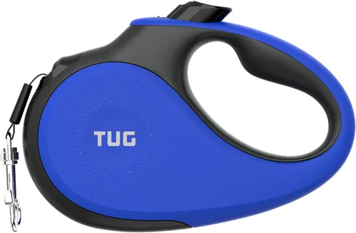 Vista 14 de TUG Monochrome XL 360° Correa retráctil libre de enredos para perros 26 pies de cinta de nailon resistente Freno de una sola mano, pausa y Negro
