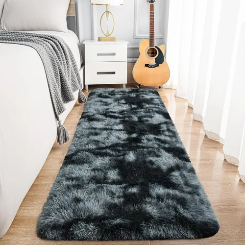 Vista 77 de Noahas Alfombras de Área Grandes y Esponjosas de 5x8 pies para Sala de Estar y Dormitorio, Alfombra Gruesa de Pelo Largo Beige y Blanca, Alfombra