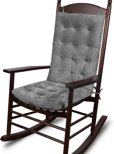 Vista 8 de ELFJOY Cojines para silla mecedora copetudo con respaldo alto y cojín de Negro