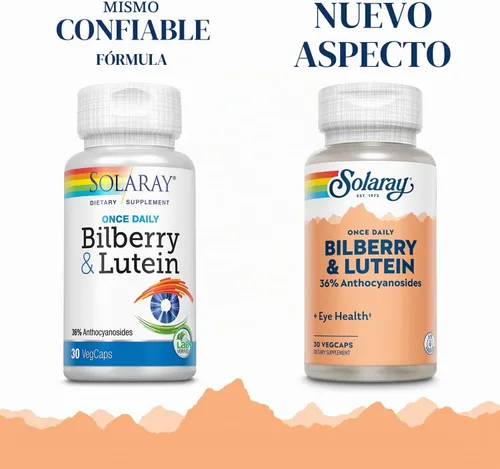 Vista 2 de SOLARAY Arándano y Luteína 160 mg, 30 cápsulas vegetales