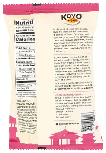 Vista 3 de Koyo Natural Foods, Tofu Miso Ramen, 2 oz (57 g) (Paquete de 2)