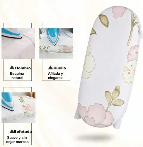 Vista 4 de Tabla de planchar de mesa con patas plegables, mini tabla de planchar plegable que ahorra espacio, manga, puños, cuello, mesa de manejo