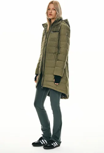 Vista 31 de Orolay - Chaqueta de plumón para mujer, abrigo de longitud media
