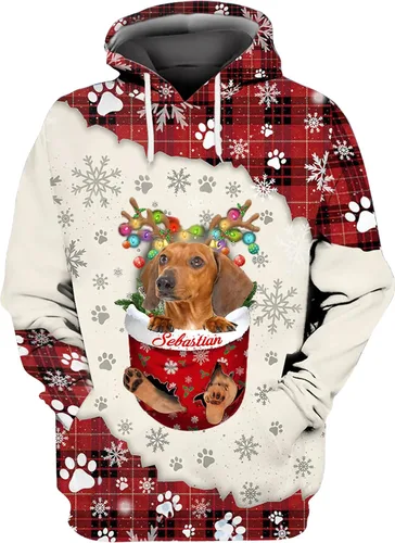 Vista 25 de Sudadera con capucha 3D personalizada para perro, diseño de perro con nombre personalizado, sudadera con capucha de perro de amor, camisa de perro