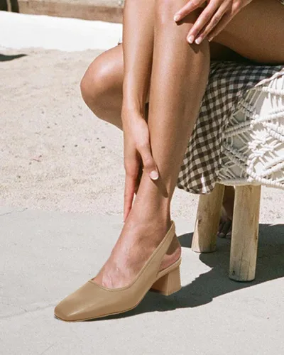 Vista 4 de Juliet Holy Zapatos de tacón bajo y grueso para mujer, con puntera cuadrada cerrada, tacón de bloque, sin cordones, para fiesta, vestido de trabajo