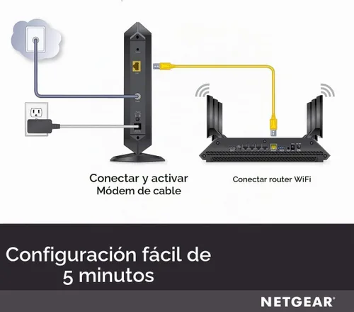 Vista 6 de NETGEAR Módem de cable DOCSIS 3.1 (CM1000) Módem Gigabit, Compatible con todos los principales proveedores de cable, incluyendo Xfinity, Spectrum