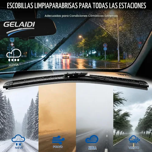Vista 5 de Limpiaparabrisas para Tesla Model X con lavado integrado, limpiaparabrisas de silicona Tesla para todas las estaciones, accesorios