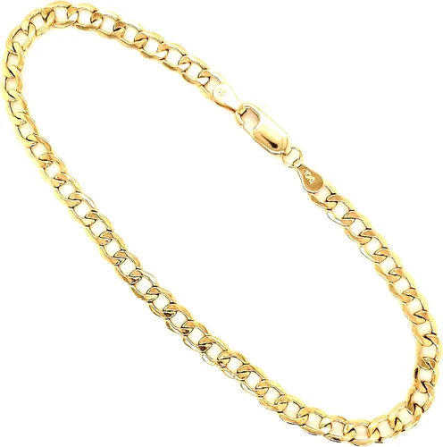 Vista 2 de Pulsera hueca de oro amarillo de 10 quilates y tobillera para mujer, 0.138in, Oro