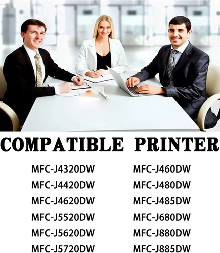 Vista 3 de CyberpowerPC Cartucho de tinta de repuesto compatible para Brother LC203 XL LC 203XL LC203BK, cian, magenta, amarillo, negro, paquete de 5
