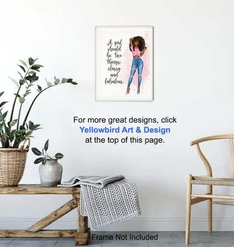 Vista 6 de Cita inspiradora para mujeres afroamericanas negras, decoración de pared con diseño de alta moda, regalo de alta costura para fanáticos de zapatos