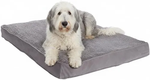 Vista 8 de Rectangular Sherpa Dog Bed with Removable Washable Cover, Supportive Tacked Cushion Insert, Durable Microfiber Sides, Recycled Polyfiber Fill
