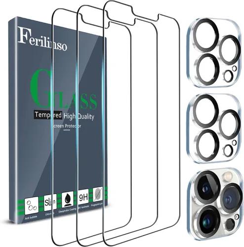 Vista 9 de Ferilinso Screen Protector for Samsung Galaxy Z Fold 8, Tempered Glass Back 3 Pack, 9H+ Hardness, Military-Grade Shatterproof, Case Friendly, Easy