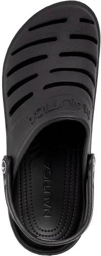 Vista 4 de Nautica Zuecos para hombre, sandalias deportivas deportivas, sin cordones con correa trasera ajustable, (zapatos de aguapantuflas peludas) River Edge