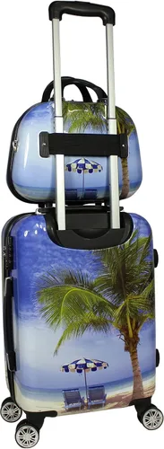 Vista 9 de World Traveler Palm Tree Hardside - Juego de equipaje giratorio de 2 piezas, tamaño único, Palm Tree, Juego de equipaje giratorio de mano de 2