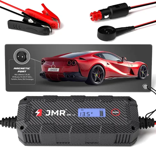 Vista 10 de JMR Cargador de Batería para Ferrari 458 California F12 FF 599 612 F430 Cargador de Goteo Acondicionador Mantenedor