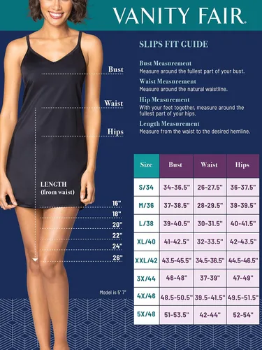 Vista 5 de Vanity Fair Women's Half Slips for Under Dresses Silky Stretch with Lace (S-2XL)