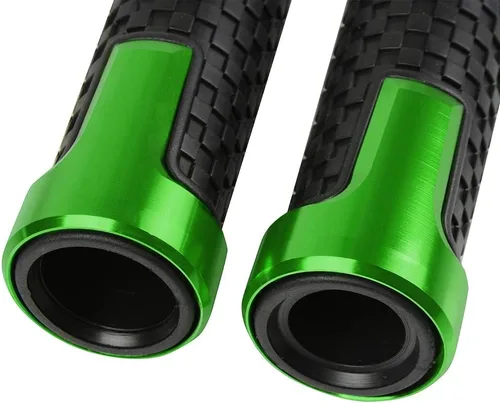 Vista 5 de Empuñaduras de manillar de aluminio CNC para motocicleta de 7/8 pulgadas, 0.866 in, compatibles con Ninja 250R 300R 250 650 1000SX ZX6R ZX9R ZX10R
