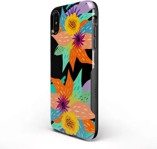 Vista 44 de Casely Funda para iPhone Xs Max Funda con estampado de festival (solo buenas vibraciones)