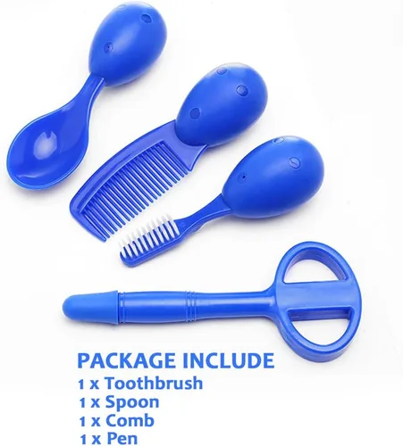 Vista 6 de Kit de cepillo de dientes, bolígrafo, peine, cuchara para suministros diarios de cárcel