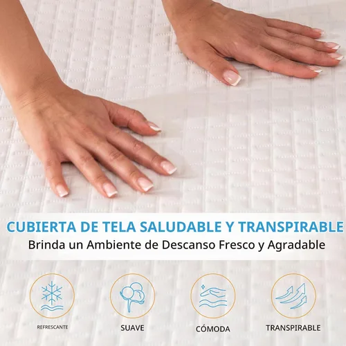 Vista 3 de EGO - Cubrecolchón de espuma viscoelástica de gel, tamaño individual de 2 pulgadas con funda suave transpirable extraíble, cubrecolchón de cama