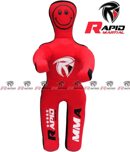 Vista 2 de Muñecos de práctica de boxeo de Jiu Jitsu para niños (4 pies y 48 pulgadas) sin rellenar, ninguno, rojo y negro
