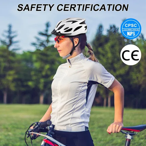 Vista 8 de Zacro - Casco de ciclismo para adultos, certificado por CPSC, para la protección y seguridad de hombres y mujeres, con banda para la cabeza