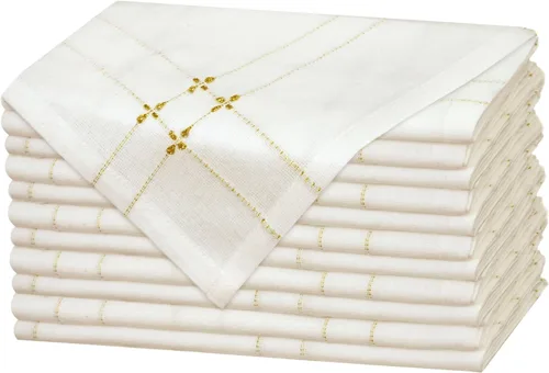 Vista 17 de COTTON CRAFT Servilletas rojas de Navidad, paquete de 12 servilletas de Rojo navideño