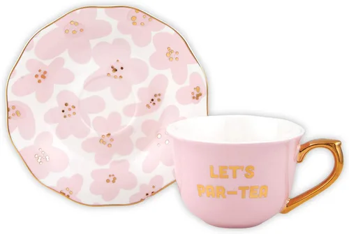 Vista 7 de Best Mom Ever - Taza de té y platillo de porcelana de 5 onzas