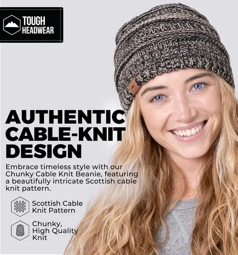 Vista 44 de Gorro de punto para mujer, cálido y suave, elástico, para clima frío de Tough Headwear