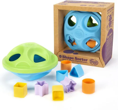 Vista 2 de Clasificador de formas Green Toys, Verde/Azul