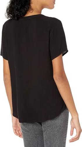Vista 2 de Tienda Essentials - Blusa tejida de manga corta para mujer