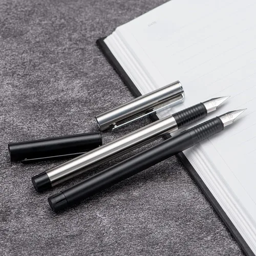 Vista 7 de Juego de 3 bolígrafos estilográficos Jinhao 65 color negro, iridio ultra fino, punta extrafina y fina, bolígrafo de escritura suave con juego
