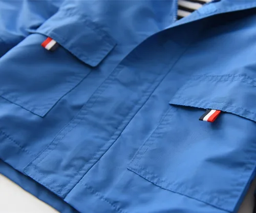 Vista 5 de Hiheart - Chaqueta infantil para la lluvia, con capucha y forro de algodón, impermeable