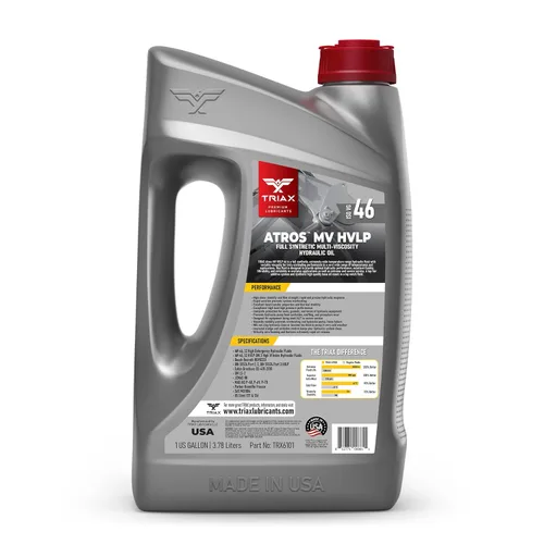 Vista 2 de TRIAX Atros Multivis HVLP 46 - Aceite hidráulico sintético completo, 300% aditivo antidesgaste, 7.000-10.000 horas de vida, flujo frío ártico -54
