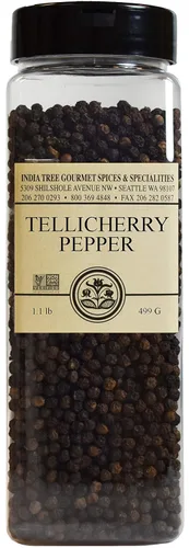 Vista 10 de India Tree Pimienta Tellicherry, 11 oz