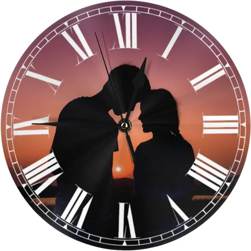 Vista 11 de Reloj personalizado personalizado relojes de pared personalizados tus 4 fotos nombre de texto silencioso 10 pulgadas, PVC, placa de marcación