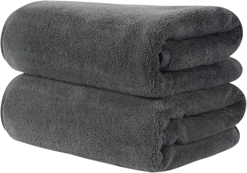 Vista 8 de KinHwa Toallas de mano de microfibra para baño, toallas faciales suaves y absorbentes, toallas de mano grises para baño, paños de lavado para spa